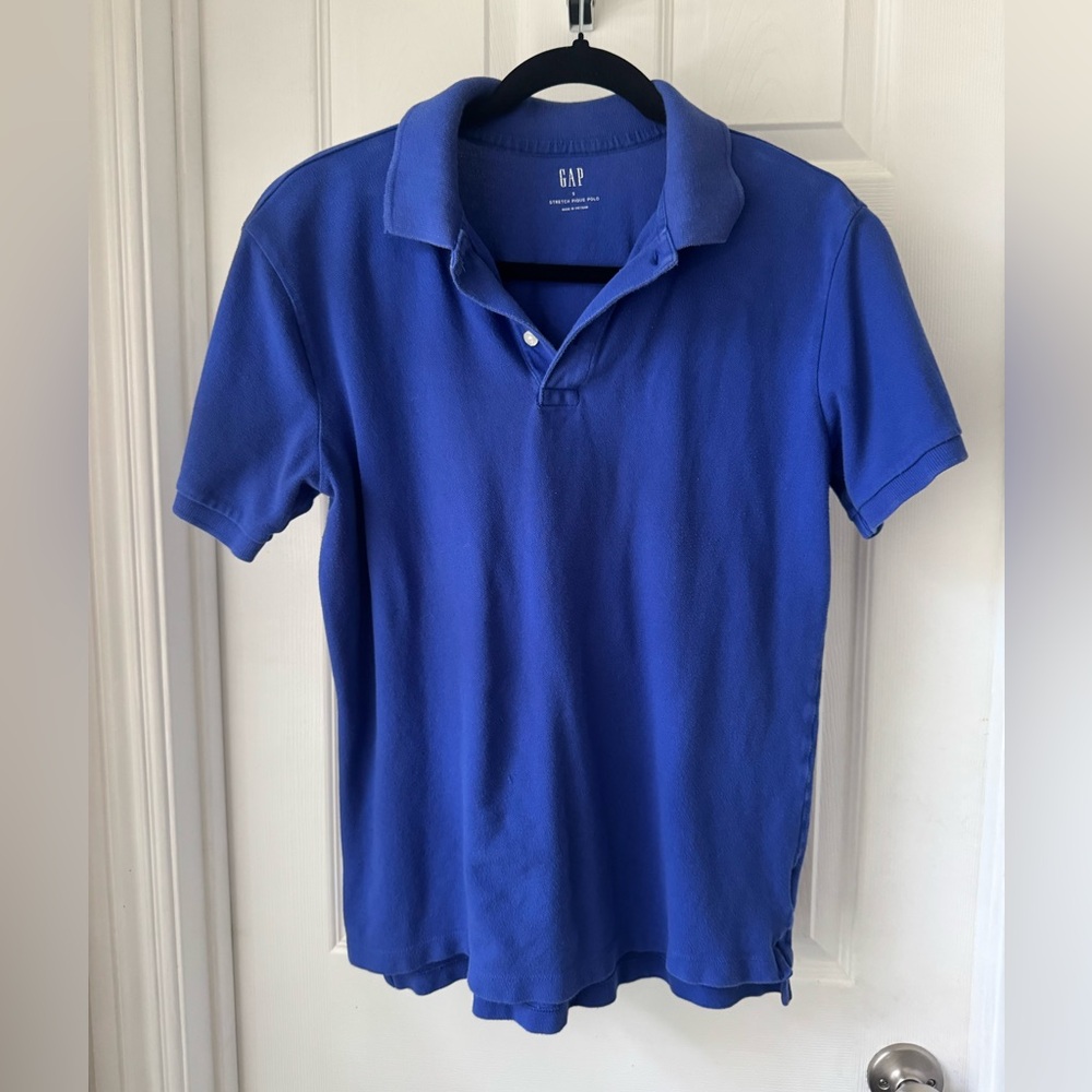GAP Men’s Cobalt Blue Short-Sleeve Polo